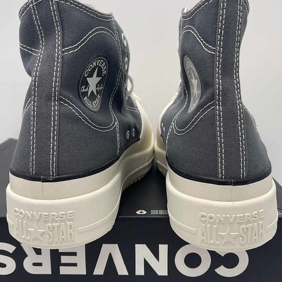 Converse Men’s A05116C CTAS CONSTRUCT HI CYBER GREY/VINTAGE WHITE/EGRET Platform - Picture 13 of 16